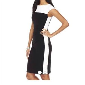 Chaps form fitting black & white dress